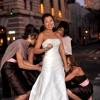 Bride getting Bustled, Union Square